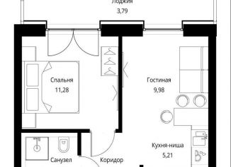 Однокомнатная квартира на продажу, 38.9 м2, Москва, ЖК Селигер Сити