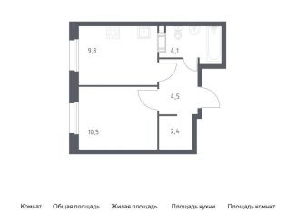 Продаю 1-комнатную квартиру, 31.3 м2, Москва, проспект Куприна, 30к9
