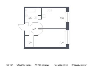 Продам 1-комнатную квартиру, 33.6 м2, Балашиха, жилой квартал Новоград Павлино, к8