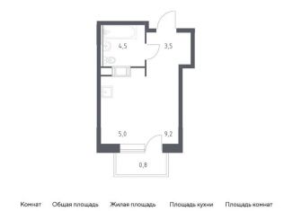 Квартира на продажу студия, 23 м2, деревня Середнево, жилой комплекс Цветочные Поляны Экопарк, к3