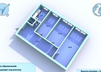 Продам трехкомнатную квартиру, 69 м2, Санкт-Петербург, улица Восстания, 9, улица Восстания