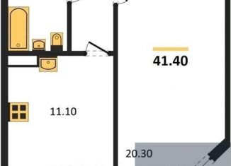 Продаю 1-ком. квартиру, 41.4 м2, Воронеж, улица Маршала Одинцова, 25Бпоз28, ЖК Лазурный