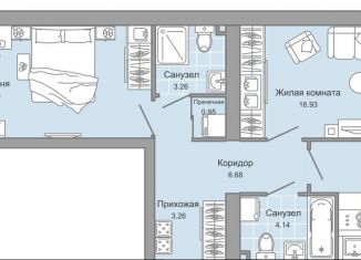 Продажа двухкомнатной квартиры, 63 м2, Кировская область, улица Дмитрия Козулева, 2к1