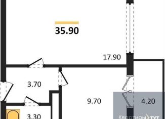 Продаю 1-комнатную квартиру, 35.9 м2, Воронеж, ЖК Лазурный, улица Маршала Одинцова, 25Бпоз28