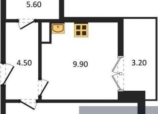Продажа 1-ком. квартиры, 39.5 м2, Воронеж, ЖК Лазурный, улица Маршала Одинцова, 25Бпоз28