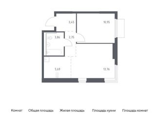 Продается 1-комнатная квартира, 40.5 м2, деревня Мисайлово, Каширское шоссе - Молоково - Андреевское