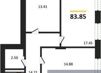 Продается трехкомнатная квартира, 83.8 м2, Воронеж, ЖК Современник, улица 9 Января, 68Ж