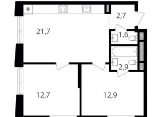 Продажа 2-комнатной квартиры, 54.5 м2, Москва, ВАО
