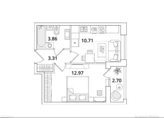 Продается 1-комнатная квартира, 32.2 м2, Санкт-Петербург, Московский район