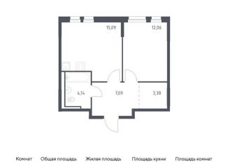 1-ком. квартира на продажу, 41.8 м2, Ленинградская область