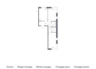 2-комнатная квартира на продажу, 57.4 м2, Московская область, жилой комплекс Новое Видное, 16.1
