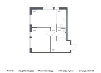 Продается 1-комнатная квартира, 54.7 м2, Москва, САО