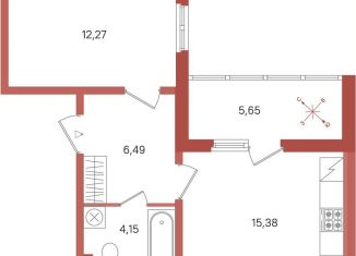 Продам 1-комнатную квартиру, 41.1 м2, Сертолово