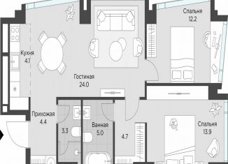 Продаю 2-ком. квартиру, 71.8 м2, Москва, улица Василисы Кожиной, вл25/1, метро Минская