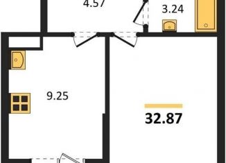 1-комнатная квартира на продажу, 32.9 м2, Воронежская область, улица Славы, 7