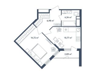 Продажа 1-ком. квартиры, 38.3 м2, поселок Мещерино