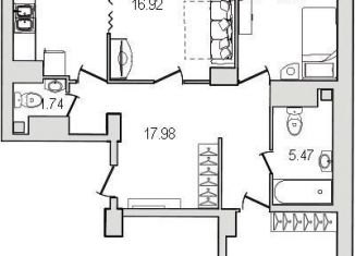 Продажа трехкомнатной квартиры, 93.1 м2, Санкт-Петербург, улица Руднева, 18, метро Парнас