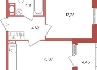 Продам 1-ком. квартиру, 38.3 м2, Сертолово