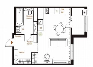 Продам квартиру студию, 34.4 м2, Москва, деревня Зимёнки, 18