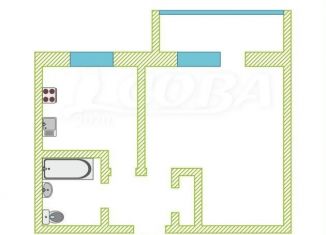 Продажа 1-ком. квартиры, 33.3 м2, Тюмень, улица Малиновского, 2, Ленинский округ
