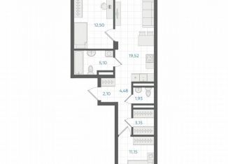 Продается двухкомнатная квартира, 60.4 м2, Екатеринбург, метро Чкаловская