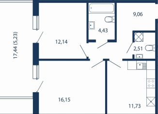 Продам 2-ком. квартиру, 61.3 м2, Сестрорецк, улица Инструментальщиков, 18