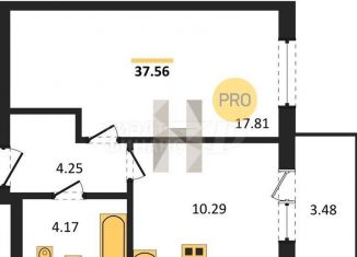 Продажа 1-комнатной квартиры, 38.6 м2, Калининград, Ленинградский район