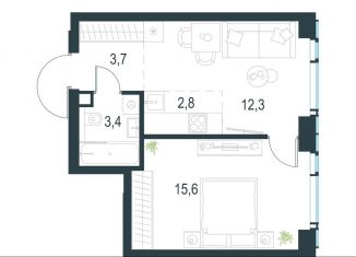 Продается 2-комнатная квартира, 37.8 м2, Москва, метро Мичуринский проспект, жилой комплекс Левел Мичуринский, к3