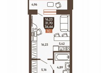 Продажа 1-ком. квартиры, 36.7 м2, Новосибирск, Новоуральская улица, 10