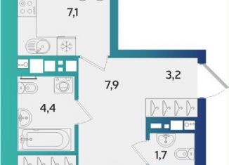 Продается трехкомнатная квартира, 68.8 м2, Удмуртия, улица Архитектора П.П. Берша, 44