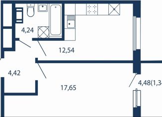 Продам однокомнатную квартиру, 40.2 м2, Сестрорецк, улица Инструментальщиков, 18