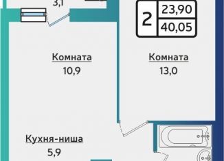 Продажа 2-комнатной квартиры, 40.4 м2, Ижевск, Устиновский район