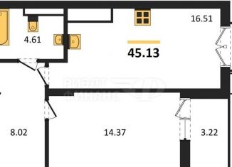 Продам 1-ком. квартиру, 48.8 м2, поселок Малое Исаково