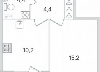 1-ком. квартира на продажу, 35.9 м2, Пушкин