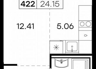 Квартира на продажу студия, 24.2 м2, городской округ Нижний Новгород