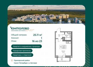 Продаю квартиру студию, 25.1 м2, Санкт-Петербург, Ивинская улица, 1к2