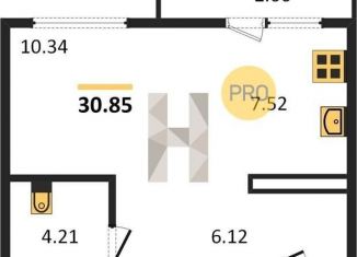 Продаю квартиру студию, 30.8 м2, Новосибирск