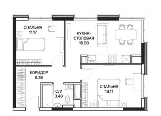 Продается двухкомнатная квартира, 52.3 м2, Москва, метро Медведково, улица Корнейчука, 27