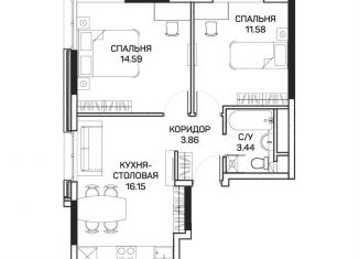 Продается 2-комнатная квартира, 49.4 м2, Москва, метро Медведково, улица Корнейчука, 27