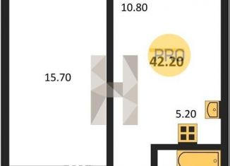 Продажа 2-ком. квартиры, 42.2 м2, Новосибирск, жилой комплекс Одоевский, 1, Первомайский район