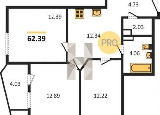 Продажа 3-комнатной квартиры, 62.4 м2, Ростов-на-Дону, Пролетарский район, улица 23-я Линия, 54с12