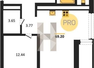 Продается однокомнатная квартира, 69 м2, Новосибирск, метро Заельцовская, улица Аэропорт, 88