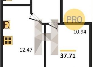 Продажа 1-комнатной квартиры, 37.7 м2, Ростов-на-Дону, улица 23-я Линия, 54с12