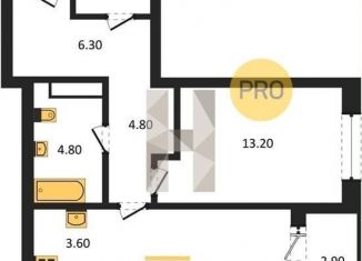 Продается 1-ком. квартира, 54.7 м2, Новосибирск, метро Заельцовская