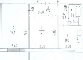 Продажа двухкомнатной квартиры, 52.8 м2, Пермь, Чердынская улица, 15