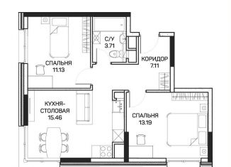 Продажа двухкомнатной квартиры, 50.8 м2, Москва, метро Медведково, улица Корнейчука, 27