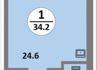 Продам квартиру студию, 34.2 м2, Красноярск, Советский район, Соколовская улица, 52