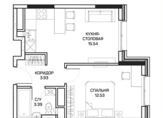 1-комнатная квартира на продажу, 36 м2, Москва, улица Корнейчука, 27, метро Медведково