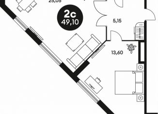 Продажа 1-комнатной квартиры, 49 м2, Ростов-на-Дону, Кировский район, Красноармейская улица, 254