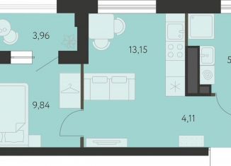 Продам 1-ком. квартиру, 34.3 м2, Екатеринбург, метро Чкаловская, улица Вильгельма де Геннина, 23